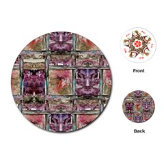 Collage Repeats  Playing Cards Single Design (round) by kaleidomarblingart