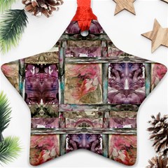 Collage Repeats  Star Ornament (two Sides) by kaleidomarblingart