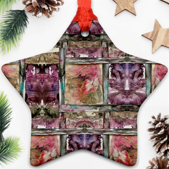 Collage Repeats  Star Ornament (Two Sides)