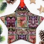 Collage Repeats  Star Ornament (Two Sides) Back