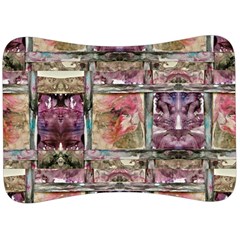 Collage Repeats  Velour Seat Head Rest Cushion by kaleidomarblingart