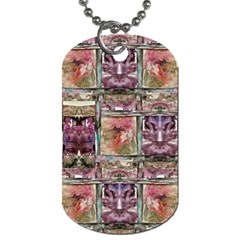 Collage Repeats Dog Tag (two Sides) by kaleidomarblingart