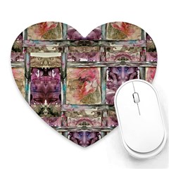 Collage Repeats Heart Mousepads by kaleidomarblingart