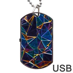 Broken Bubbles Dog Tag Usb Flash (two Sides) by MRNStudios