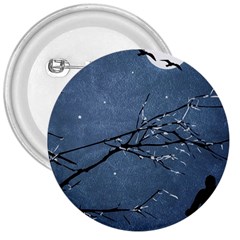 Full Moon Landscape Scene Illustration 3  Buttons by dflcprintsclothing