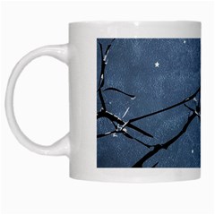 Full Moon Landscape Scene Illustration White Mugs by dflcprintsclothing