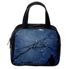 Full Moon Landscape Scene Illustration Classic Handbag (one Side) by dflcprintsclothing