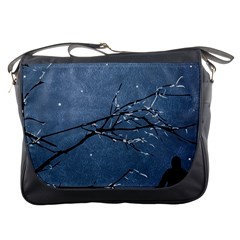 Full Moon Landscape Scene Illustration Messenger Bag by dflcprintsclothing