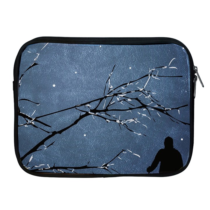 Full Moon Landscape Scene Illustration Apple iPad 2/3/4 Zipper Cases