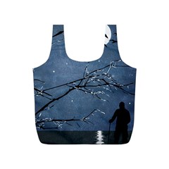 Full Moon Landscape Scene Illustration Full Print Recycle Bag (s) by dflcprintsclothing