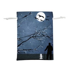 Full Moon Landscape Scene Illustration Lightweight Drawstring Pouch (m) by dflcprintsclothing