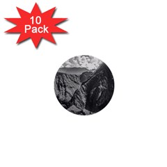 Machu Picchu Black And White Landscape 1  Mini Buttons (10 Pack)  by dflcprintsclothing