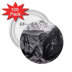 Machu Picchu Black And White Landscape 2 25  Buttons (100 Pack)  by dflcprintsclothing