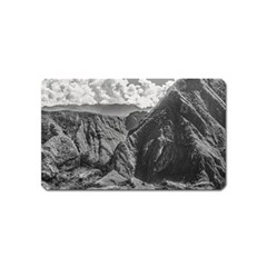 Machu Picchu Black And White Landscape Magnet (name Card) by dflcprintsclothing