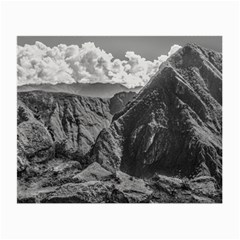 Machu Picchu Black And White Landscape Small Glasses Cloth by dflcprintsclothing