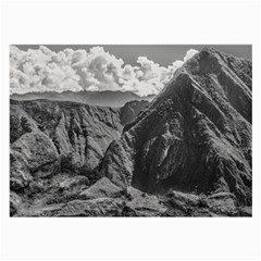 Machu Picchu Black And White Landscape Large Glasses Cloth (2 Sides) by dflcprintsclothing