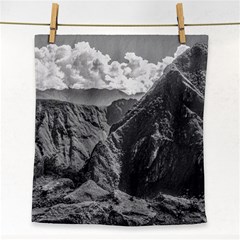 Machu Picchu Black And White Landscape Face Towel