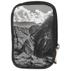 Machu Picchu Black And White Landscape Compact Camera Leather Case