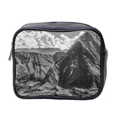 Machu Picchu Black And White Landscape Mini Toiletries Bag (two Sides) by dflcprintsclothing