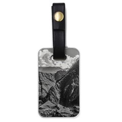 Machu Picchu Black And White Landscape Luggage Tag (one Side) by dflcprintsclothing