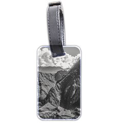 Machu Picchu Black And White Landscape Luggage Tag (two Sides) by dflcprintsclothing