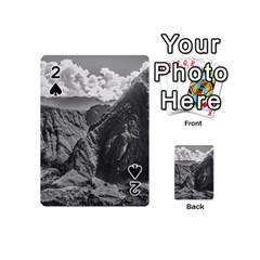 Machu Picchu Black And White Landscape Playing Cards 54 Designs (mini)