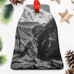 Machu Picchu Black And White Landscape Ornament (bell) by dflcprintsclothing