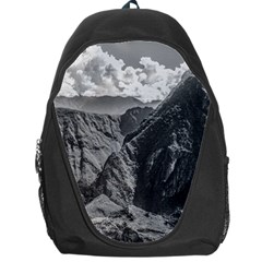 Machu Picchu Black And White Landscape Backpack Bag by dflcprintsclothing