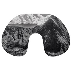 Machu Picchu Black And White Landscape Travel Neck Pillow by dflcprintsclothing