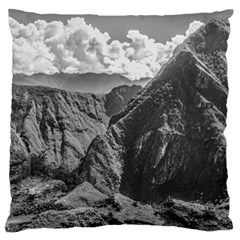 Machu Picchu Black And White Landscape Standard Flano Cushion Case (one Side) by dflcprintsclothing