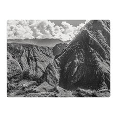 Machu Picchu Black And White Landscape Double Sided Flano Blanket (mini)  by dflcprintsclothing