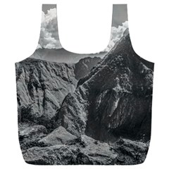 Machu Picchu Black And White Landscape Full Print Recycle Bag (xxxl) by dflcprintsclothing