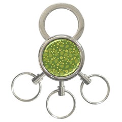 Folk Flowers Pattern Floral Surface Design  3-ring Key Chain by Eskimos