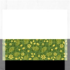 Folk Flowers Pattern Floral Surface Design  Rectangular Jigsaw Puzzl by Eskimos