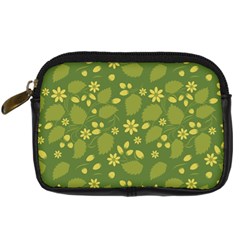 Folk Flowers Pattern Floral Surface Design  Digital Camera Leather Case by Eskimos