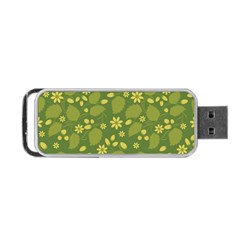 Folk Flowers Pattern Floral Surface Design  Portable Usb Flash (two Sides) by Eskimos