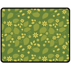 Folk Flowers Pattern Floral Surface Design  Double Sided Fleece Blanket (medium)  by Eskimos