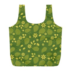 Folk Flowers Pattern Floral Surface Design  Full Print Recycle Bag (l) by Eskimos