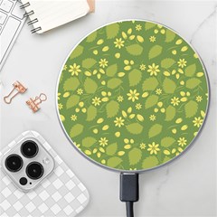 Folk Flowers Pattern Floral Surface Design  Wireless Charger