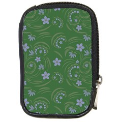 Folk Flowers Pattern Floral Surface Design Compact Camera Leather Case by Eskimos