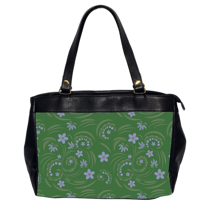 Folk flowers pattern Floral surface design Oversize Office Handbag (2 Sides)