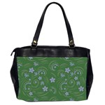 Folk flowers pattern Floral surface design Oversize Office Handbag (2 Sides) Back