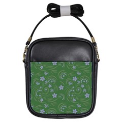 Folk Flowers Pattern Floral Surface Design Girls Sling Bag by Eskimos