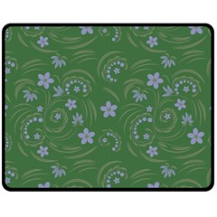 Folk Flowers Pattern Floral Surface Design Fleece Blanket (medium)  by Eskimos