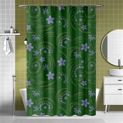 Folk Flowers Pattern Floral Surface Design Shower Curtain 48  X 72  (small)  by Eskimos