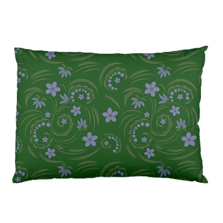 Folk flowers pattern Floral surface design Pillow Case (Two Sides)