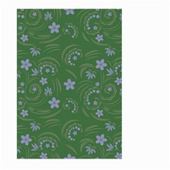 Folk Flowers Pattern Floral Surface Design Large Garden Flag (two Sides) by Eskimos