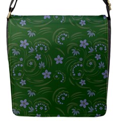 Folk Flowers Pattern Floral Surface Design Flap Closure Messenger Bag (s) by Eskimos