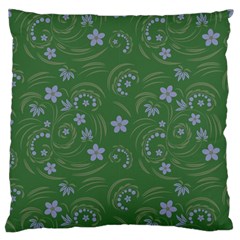 Folk Flowers Pattern Floral Surface Design Large Flano Cushion Case (one Side) by Eskimos