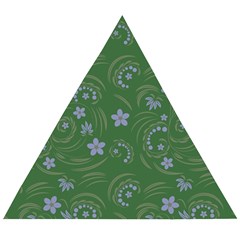 Folk Flowers Pattern Floral Surface Design Wooden Puzzle Triangle by Eskimos